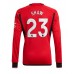Manchester United Luke Shaw #23 Kopio Koti Pelipaita 2023-24 Pitkät Hihat